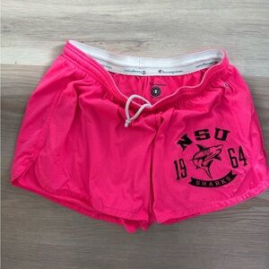 Champion NSU Pink Athletic Shorts Retro Vintage Vibe Shorts Size Large